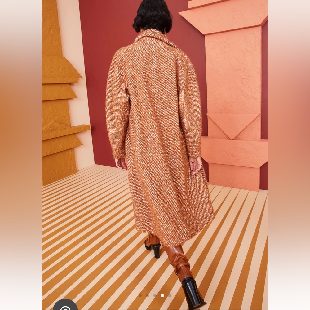 🍁ULLA JOHNSON Luxury Alpaca Wool Lana coat in Bronzite - RARE - Picture 3 of 13
